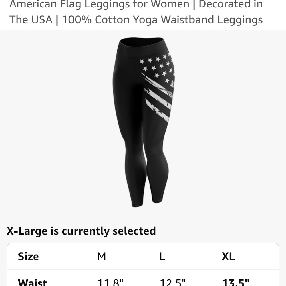 Women's Tactical Supply Yoga Leggings With Flag Detail NWOT - Picture 4 of 7